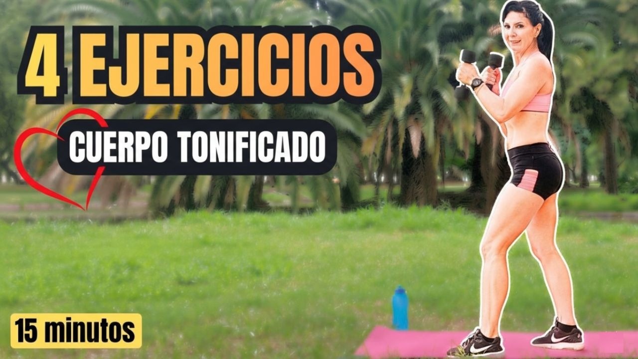 Solo 4 EJERCICIOS para un Cuerpo Fuerte | Full Body con Mancuernas 🌿💪