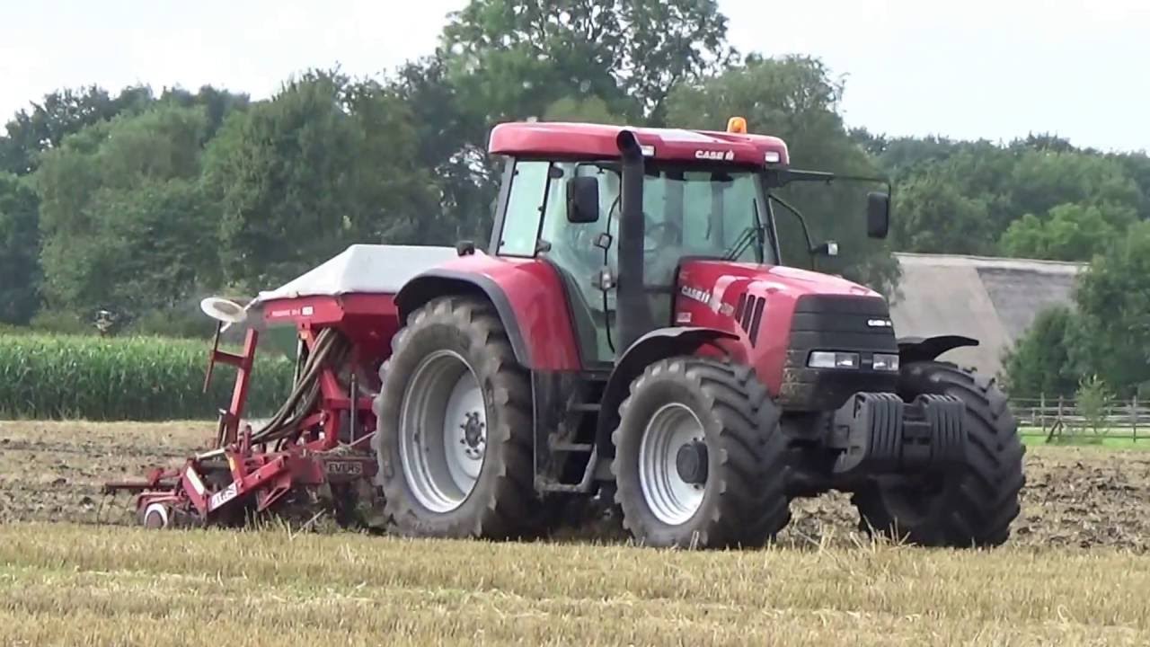 CASE IH  CVX 175 MET EEN KEVERNELAND ACCORD ZAAIMACHINE GROEN BEMESTER ZAAIEN