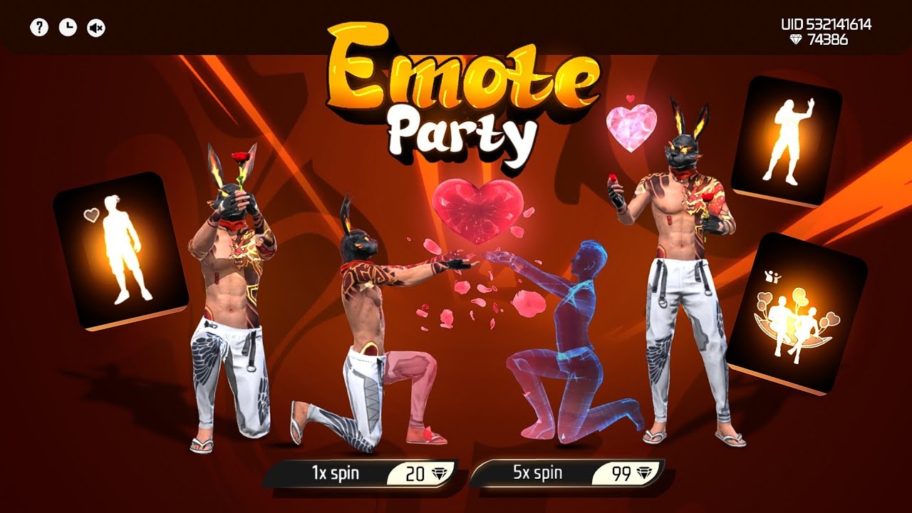OB52 100% Emote Party Event Free Fire | New Event Free Fire Bangladesh Server | Free Fire New Event