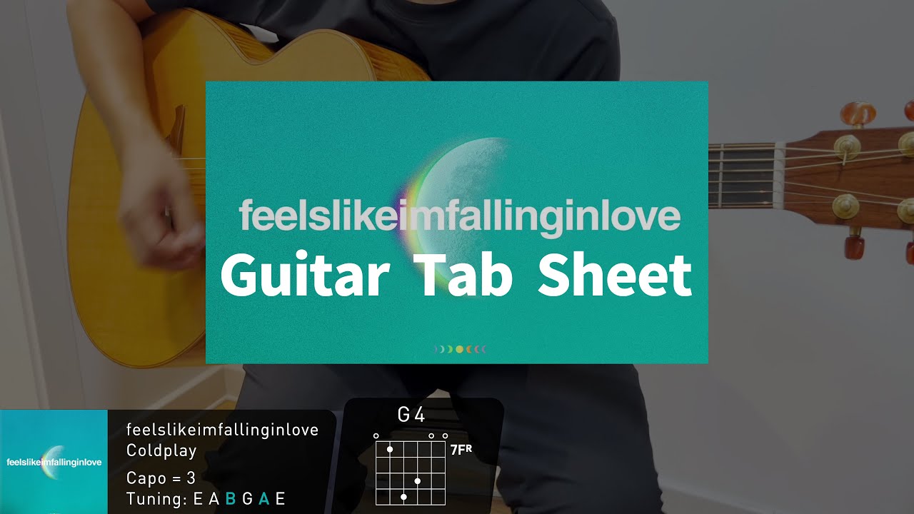 Coldplay - feelslikeimfallinginlove  Guitar Tab Sheet Acoustic