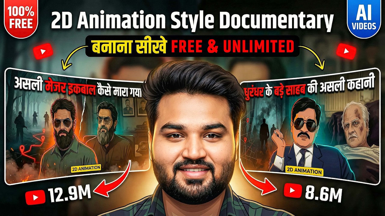 🔥 Create Viral AI Documentary Videos 2026 | AniDoc Style 2D Documentary Video Kaise Banaye
