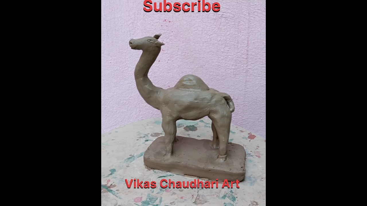 Mitti se Camel banana sikhe/camel making with clay easily at home #camel #art #clayganesh#animals