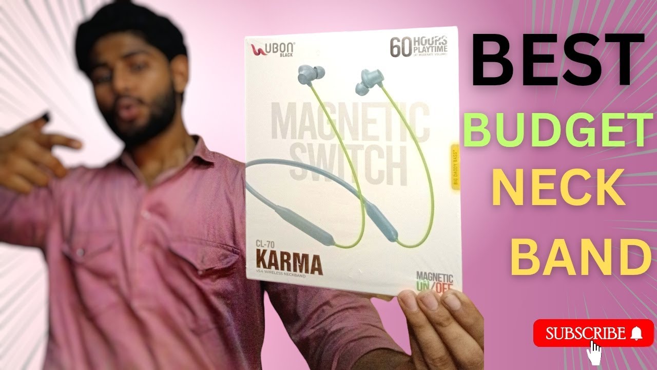 Ubon wireless neckband | CL-70 | Karma 60hours play time | best neckband 500 under