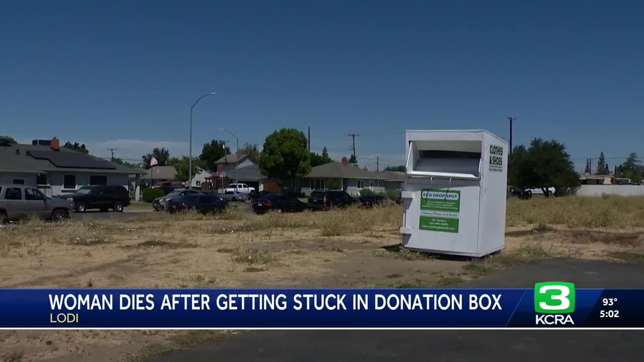 Woman dies after being rescued from Lodi clothing donation box