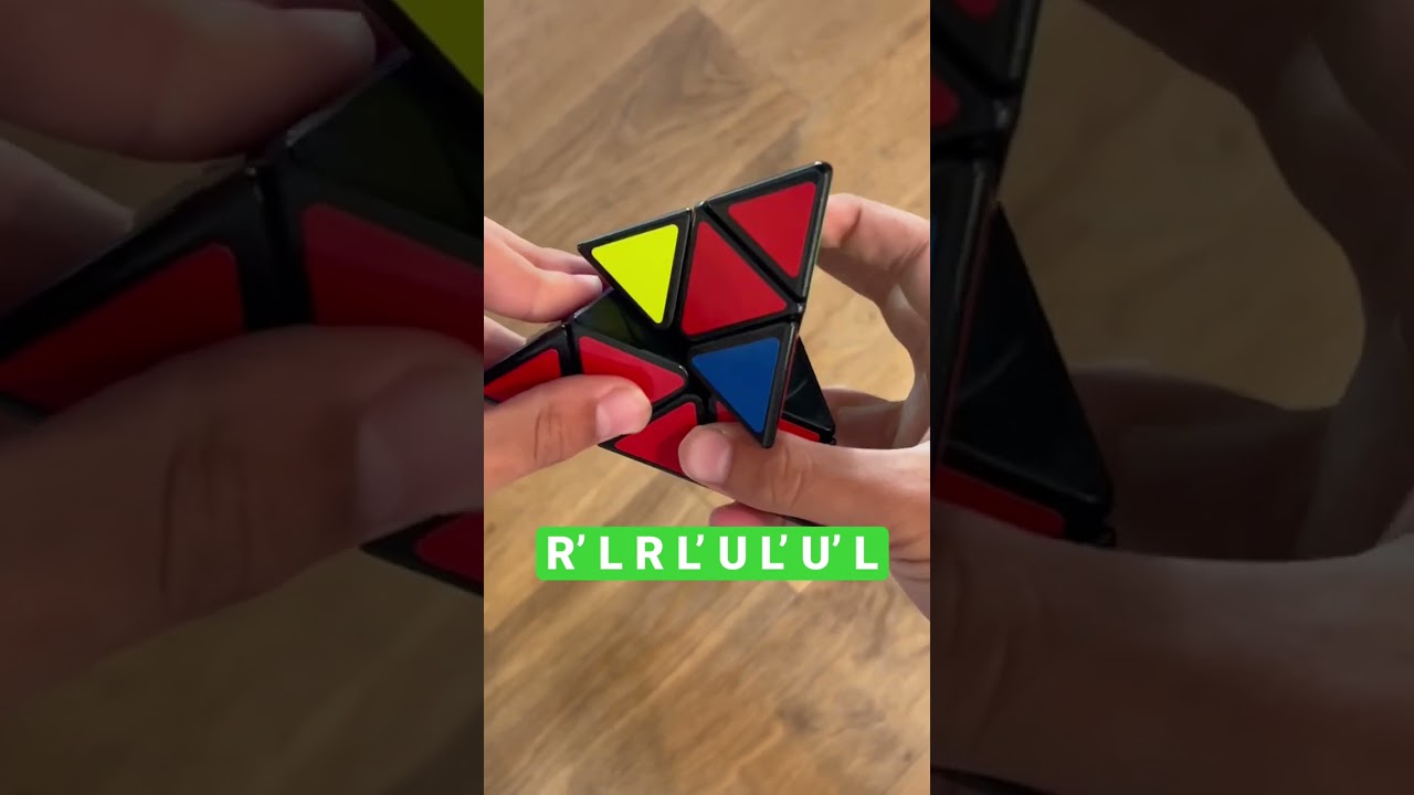 Rubik&rsquo;s Pyraminx last layer algorithm. flipped edge solution!