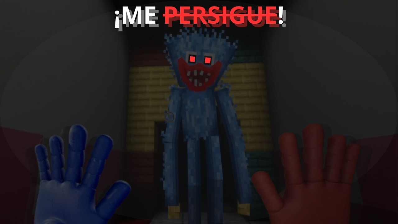 ¡ME PERSIGUE HUGGY WUGGY en MINECRAFT! -  POPPY PLAYTIME CHAPTER 1 en MINECRAFT