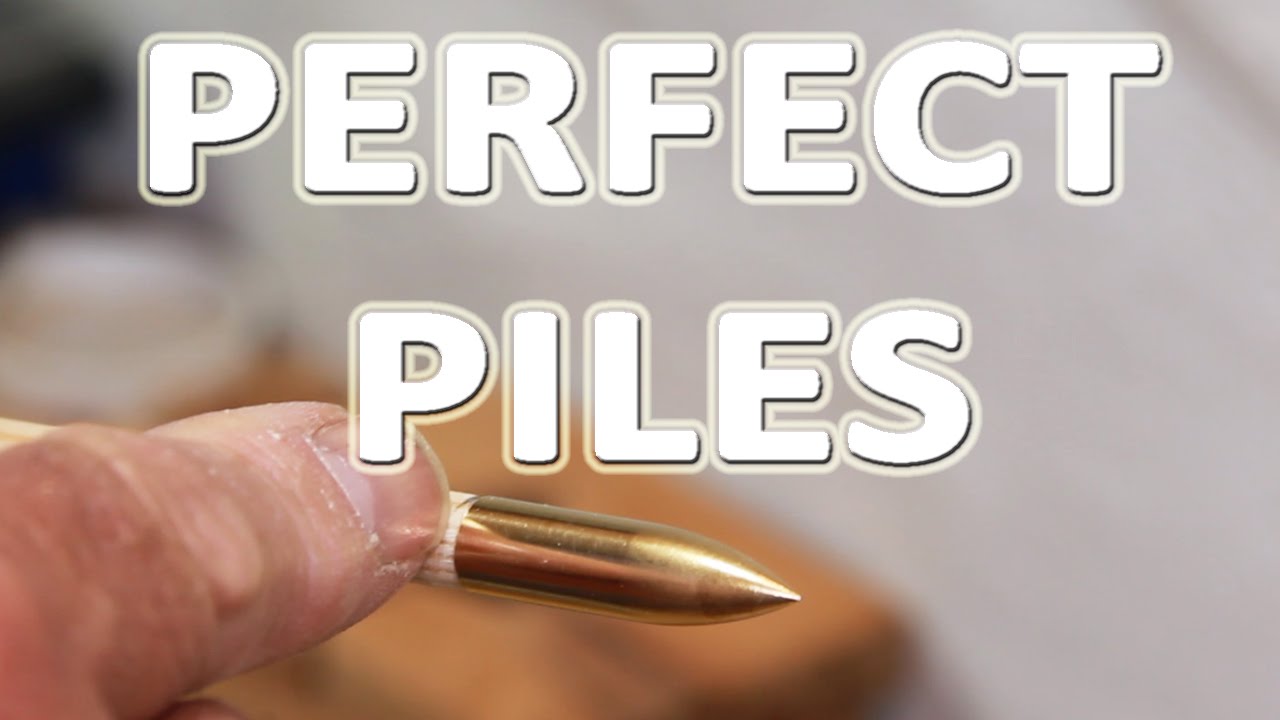 HOW TO MAKE AN ARROW, FITTING PILES for Longbow Arrows