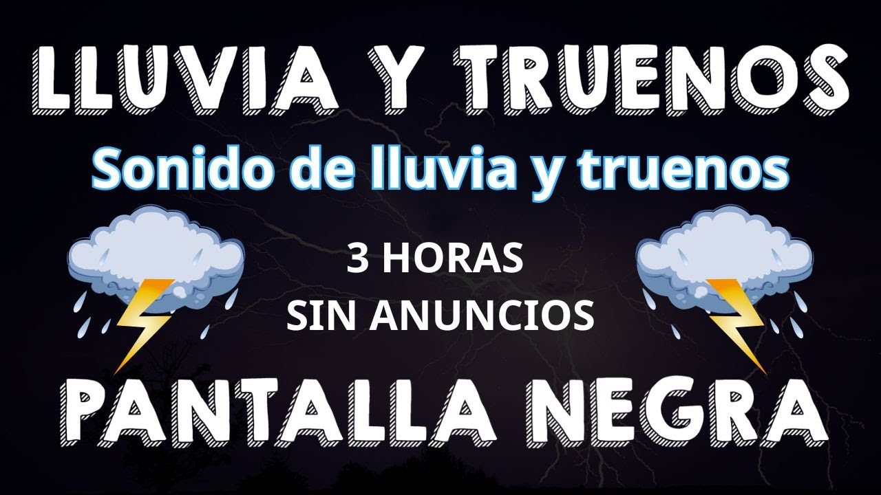 Fuertes Lluvias Y Truenos En 5 Minutos, Dirás Adiós Al Insomnio Al Instante⚡🌧 PANTALLA NEGRA