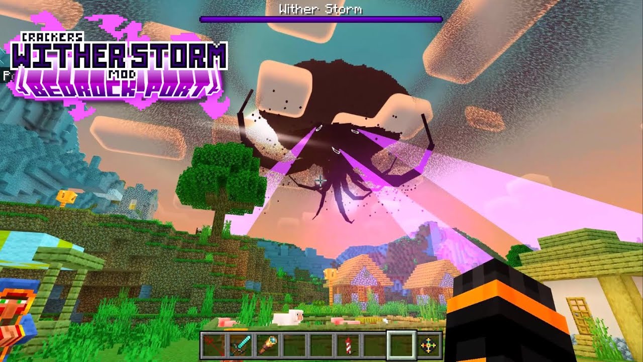 Cracker's Wither Storm Port Add-on 0.4.5 [MCPE-MCBE]Wither Storm In Minecraft,EnderFoxBoy MC🦊!!!