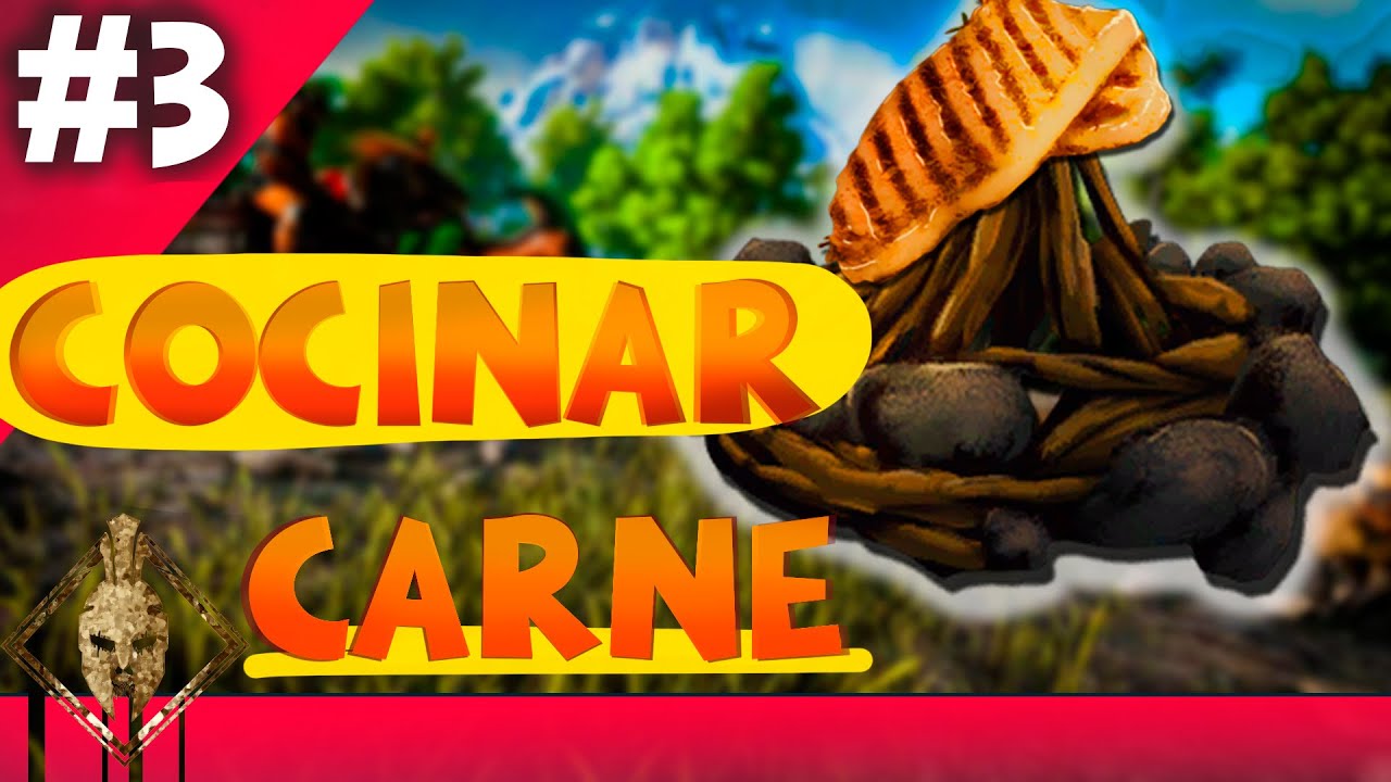 🔥 HACER la HOGUERA o FOGATA en ARK  |TUTORIAL FACIL|  COCINAR CARNE #3  🦖