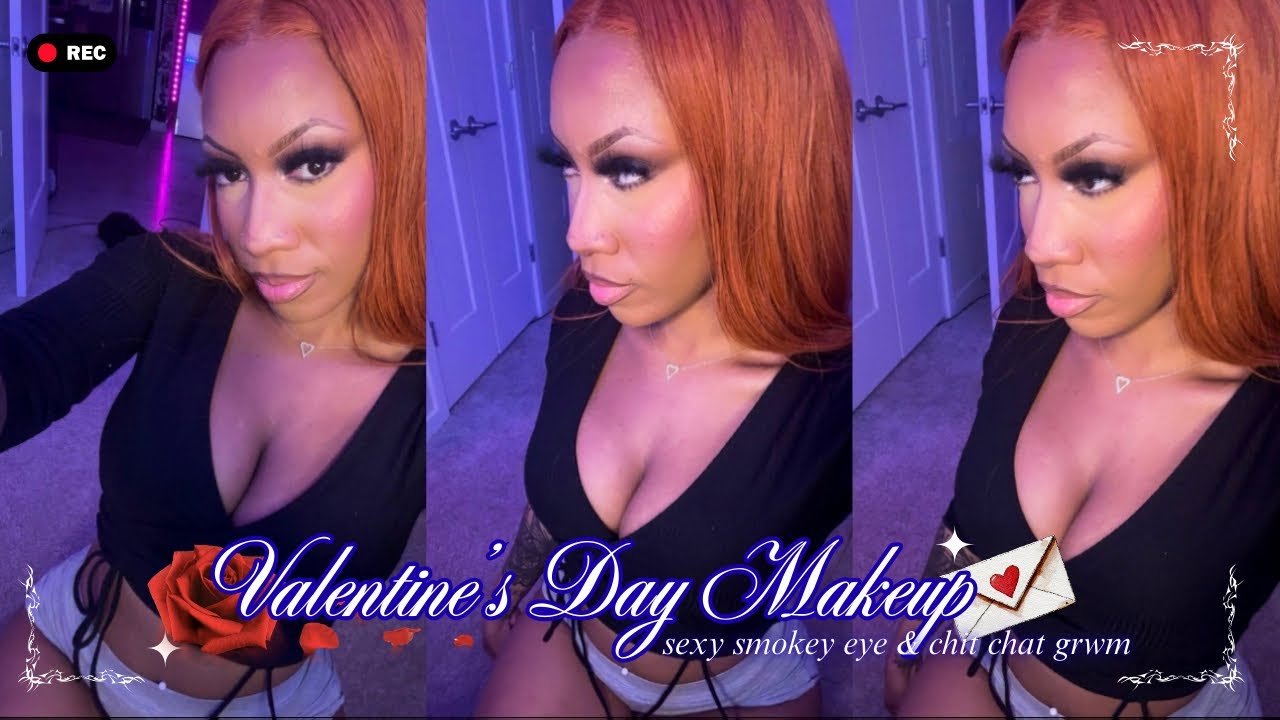 Orange hair she don't care! 🦁 | Sexy Smokey Eye Valentine's Day Makeup + Chit Chat GRWM about love 🌹
