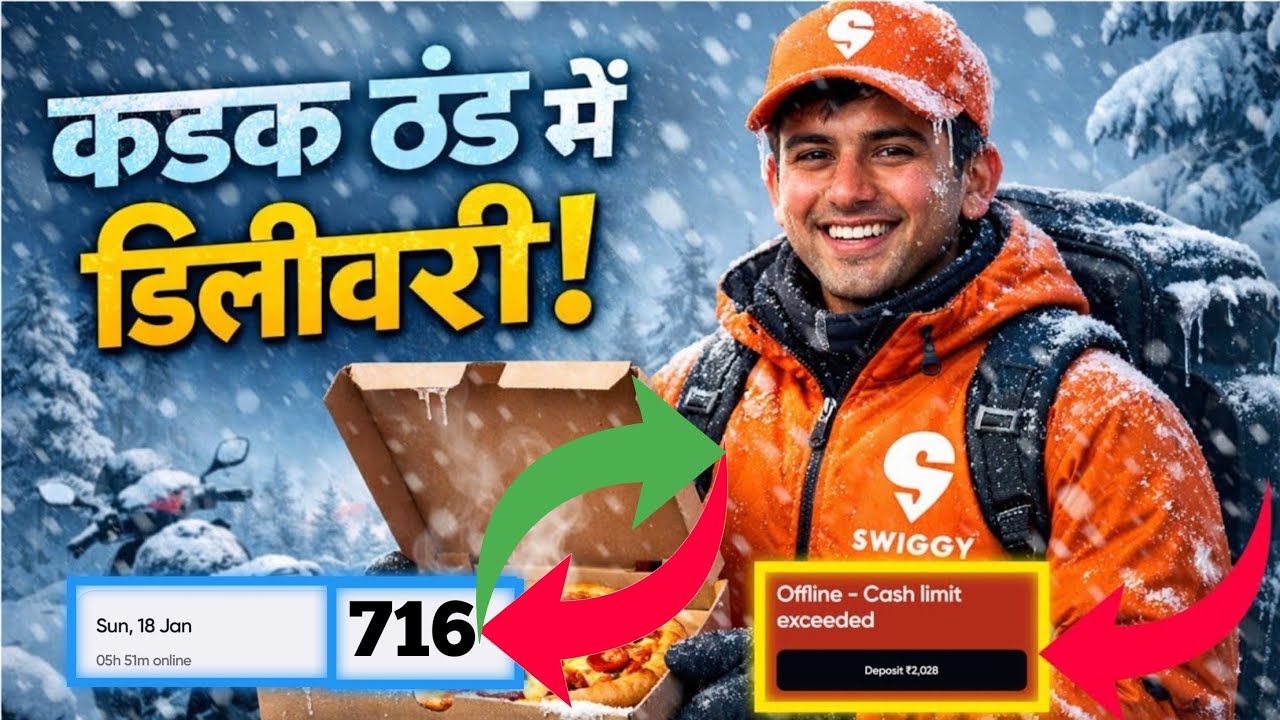 आज तो हुई बम्पर कमाई मात्र 4 घंटे में ताबड़तोड़ कमाई हुई Swiggy part time ERNING in Ayodhya 