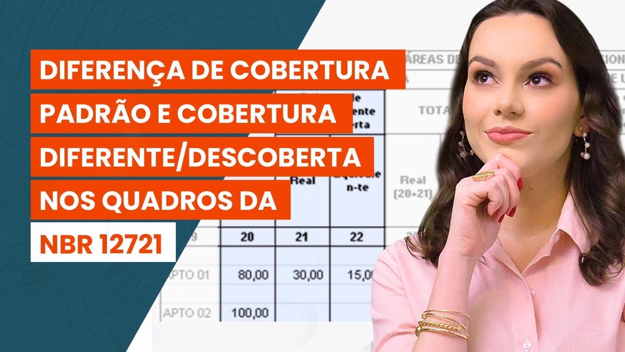 Diferen&ccedil;a de cobertura padr&atilde;o e cobertura diferente/descoberta nos quadros da NBR 12721