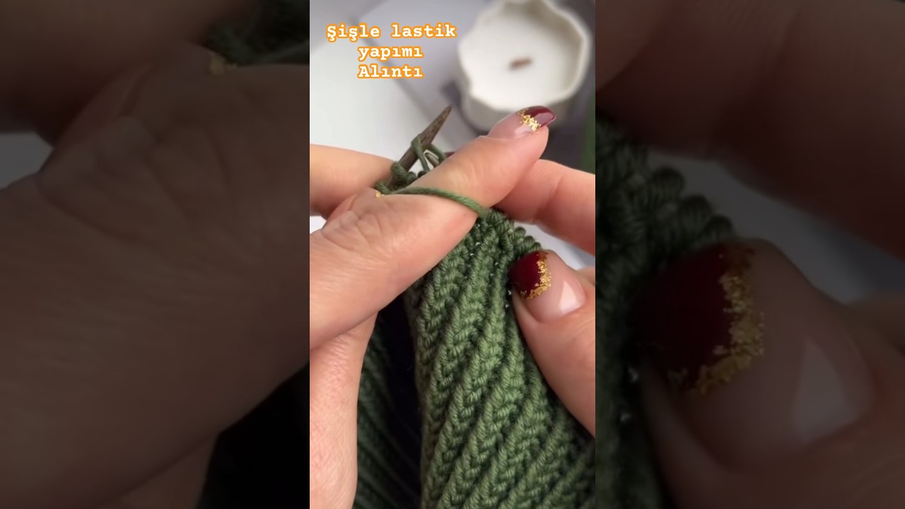 Şişle lastik yapımı #şiş&ouml;rg&uuml; #crochet #orgu #tigisi #knitting #&ouml;rg&uuml;  #tutorial #beginnerknitting
