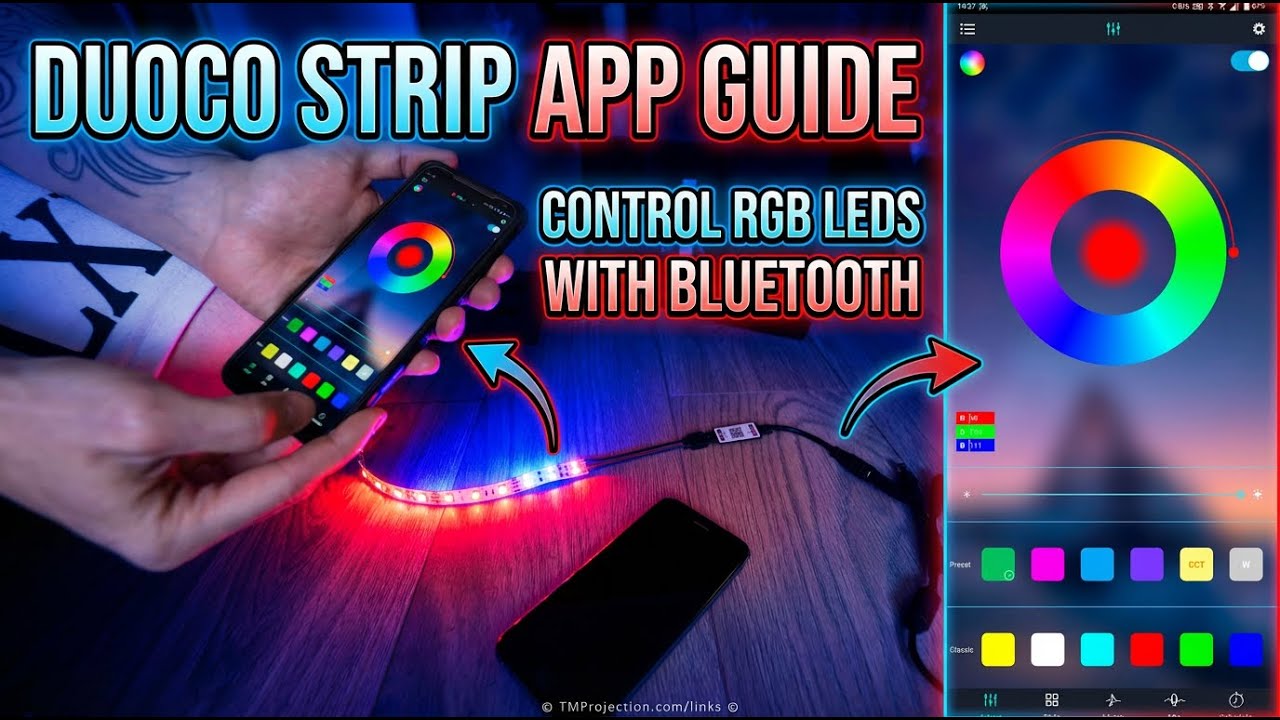Как использовать приложение duoCo Strip с Bluetooth-приемником RGB LED