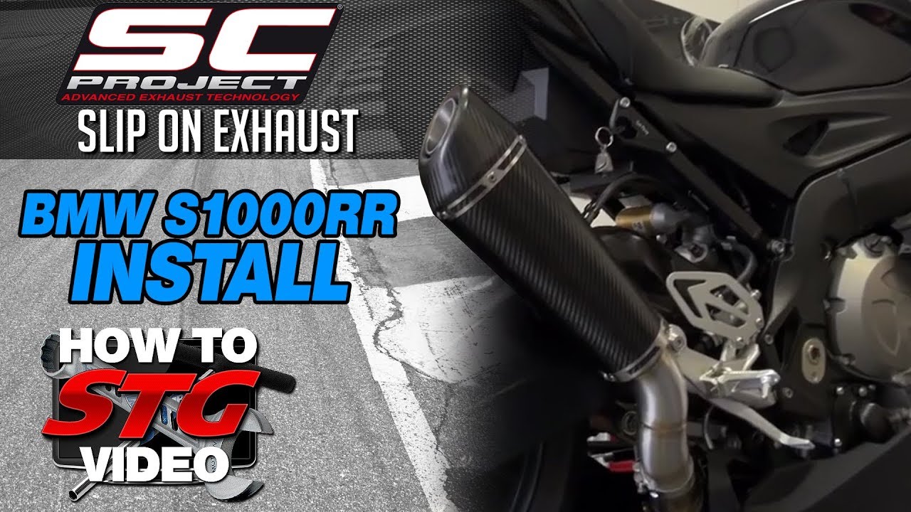 Установка выхлопной системы Slip-On для BMW S1000RR SC Project 2016 года | Sportbiketrackgear.com