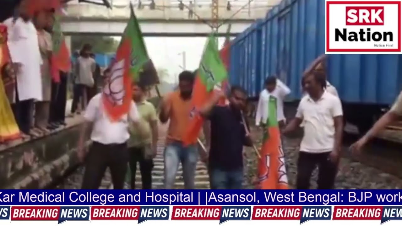 Asansol, West Bengal: BJP workers stage a protest demanding justice for woman doctor
