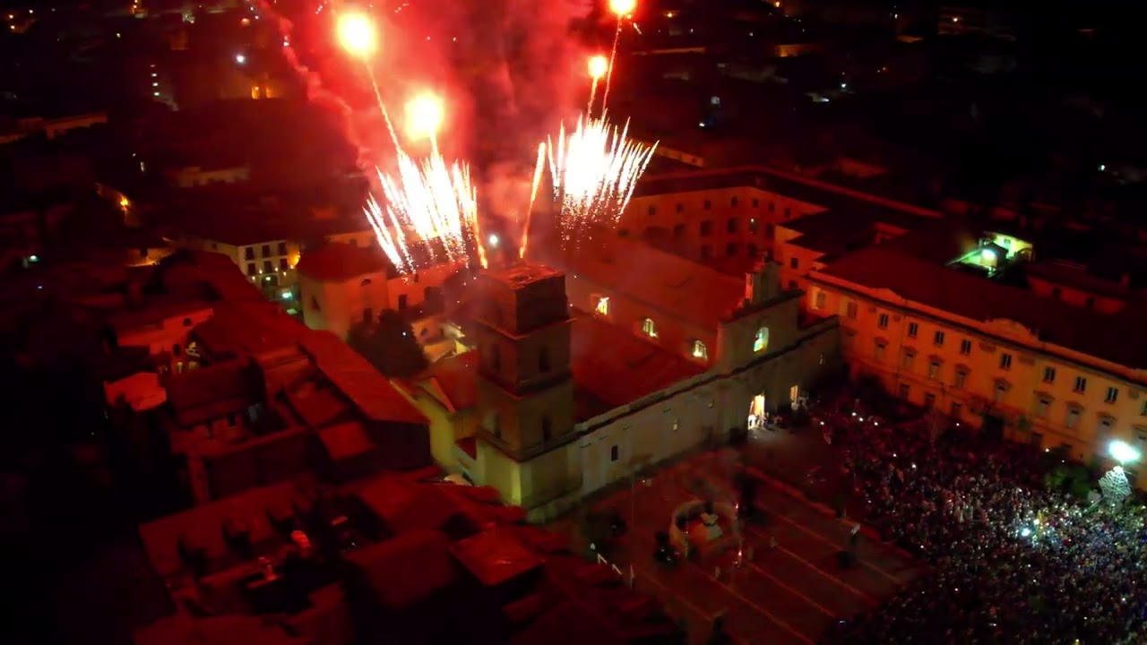 Santa Maria Capua Vetere - Incendio del campanile - Festa SS Vergine Maria Assunta 2022 - Dji Air2S