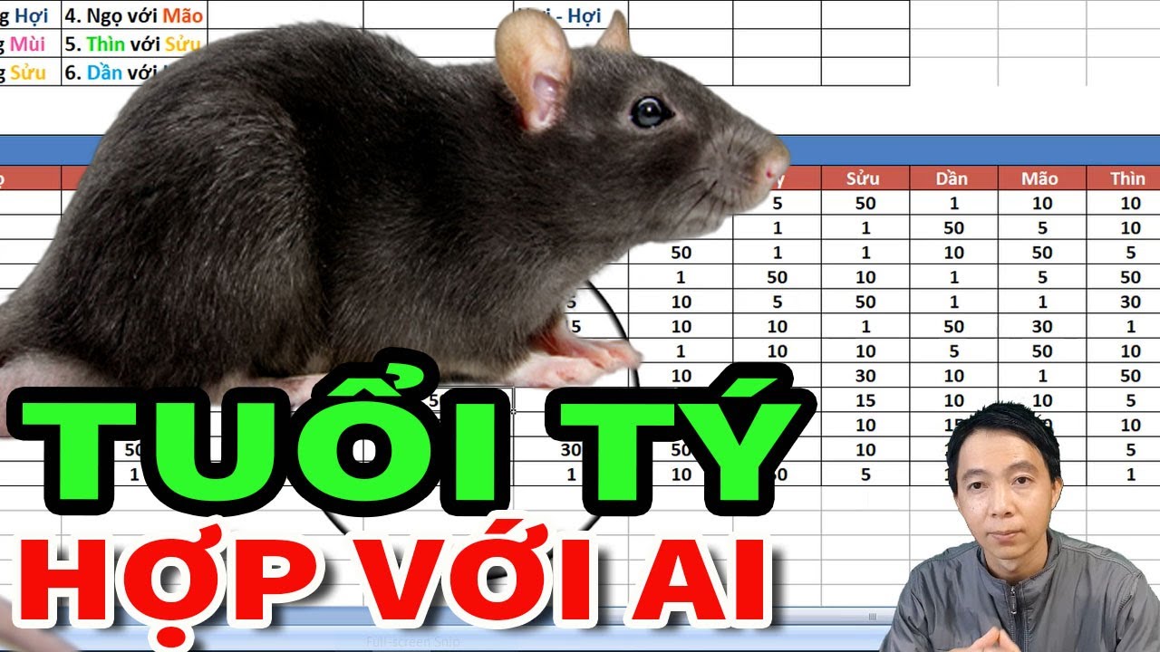 Tuổi TÝ (tuổi Chuột) hợp với ai KẾT HỢP LÀM ĂN - KẾT HÔN - SINH CON hợp tuổi nào?