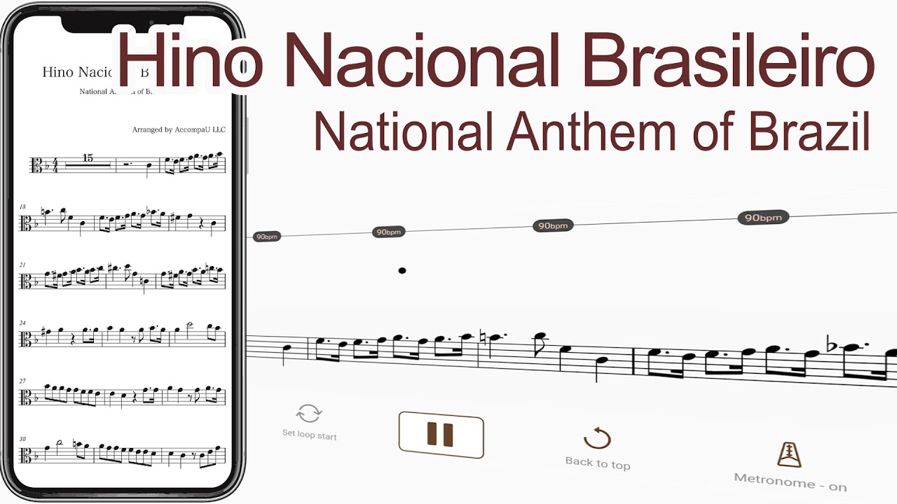 Hino Nacional Brasileiro | National Anthem of Brazil【 Viola Sheet Music 】