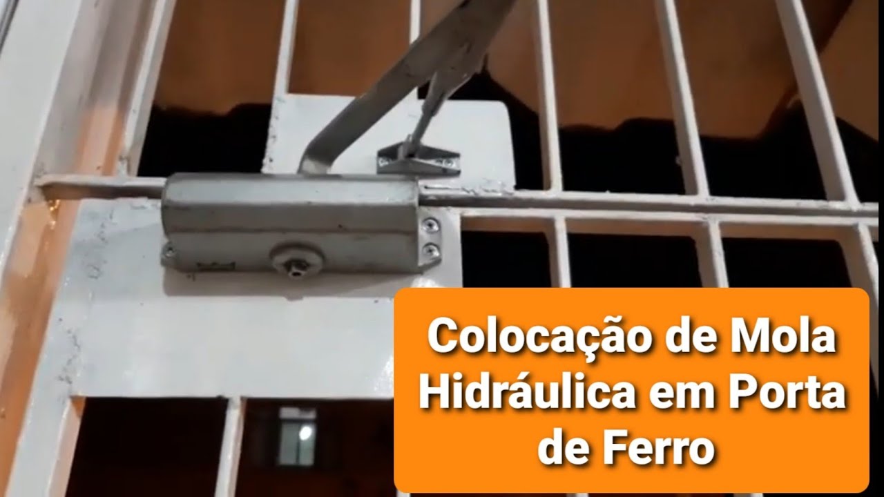 ✅🏠 Colocação de uma Mola Hidráulica Dorma , em Porta de Ferro -  @CURSO DE CHAVEIRO H M - Locksmith