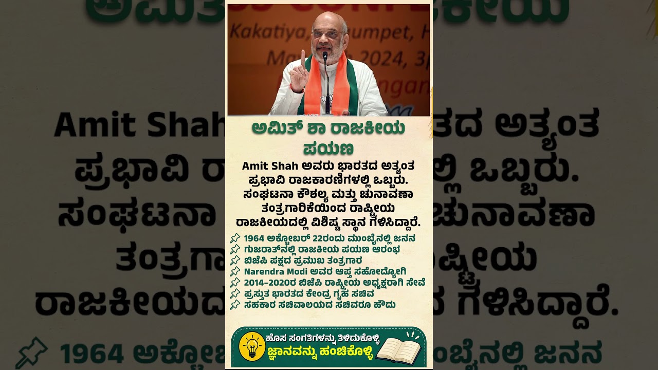 ಅಮಿತ್ ಶಾ ರಾಜಕೀಯ ಪಯಣ | Amit Shah