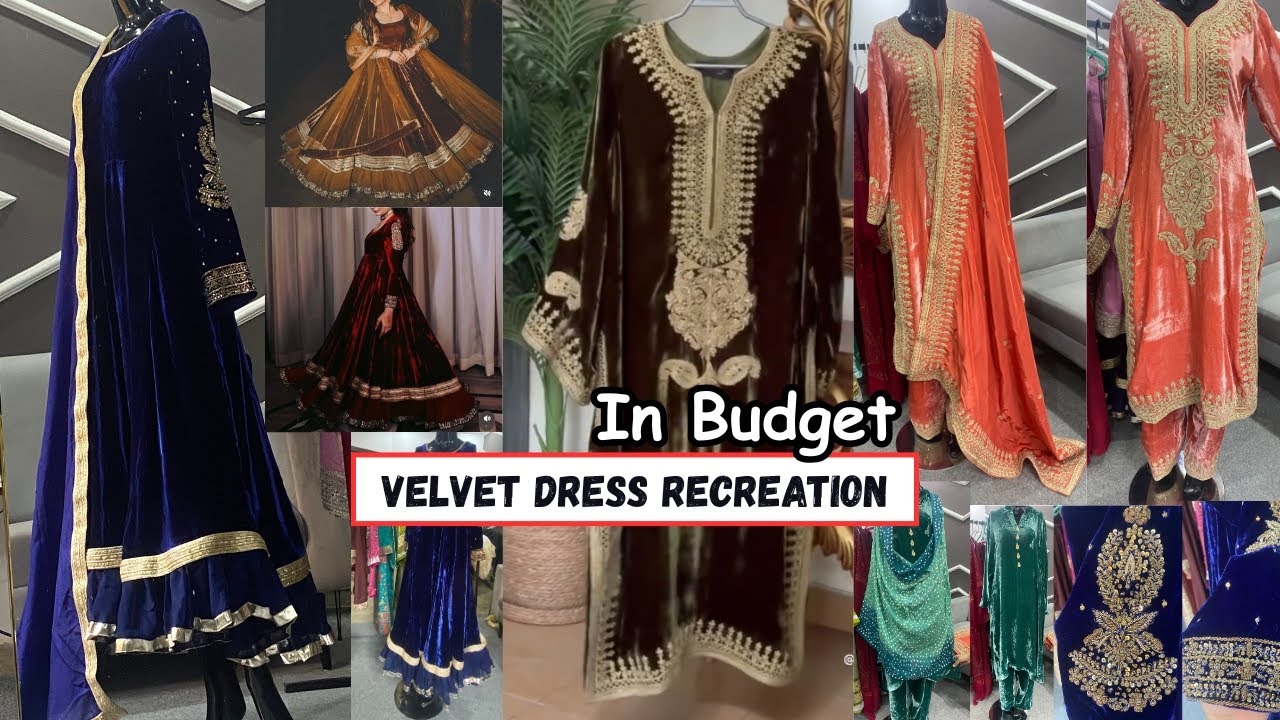 Designer Velvet Dress from Scratch  | Dress Design Ideas | Recreation under Budget | Local Market