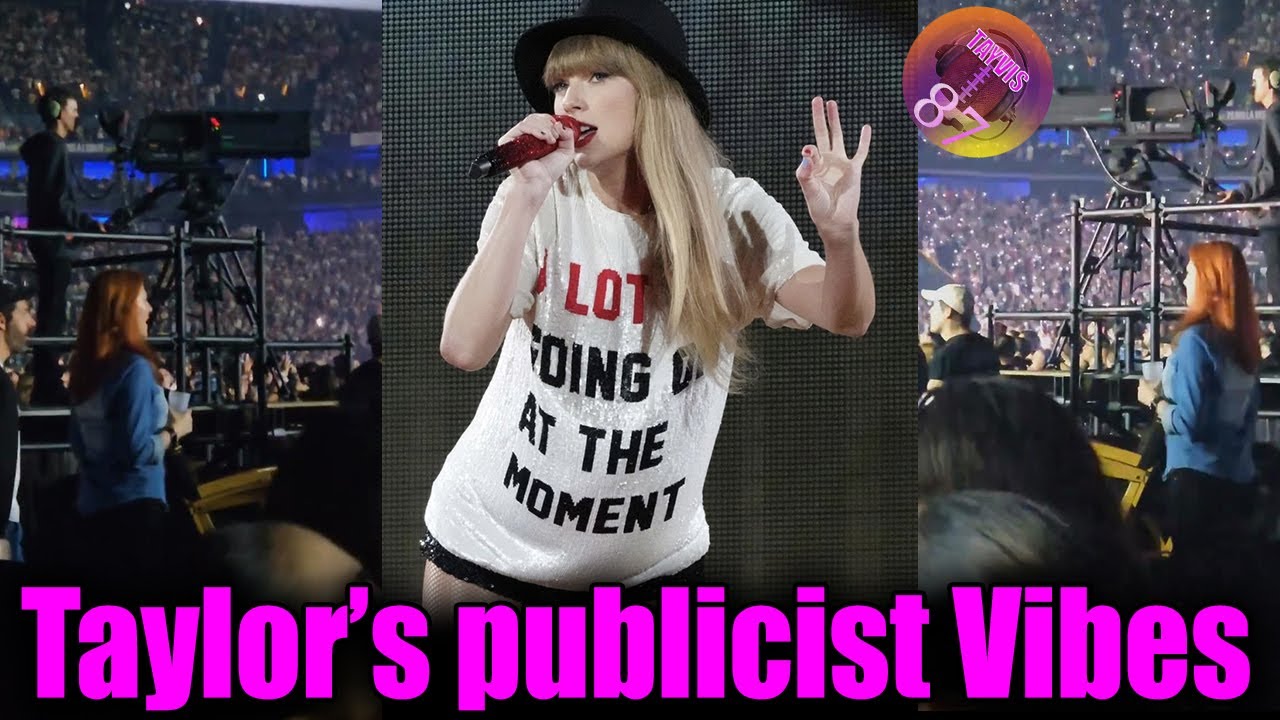 Taylor Swift's publicist Tree Paine singing along to her at N3 Eras Tour Paris