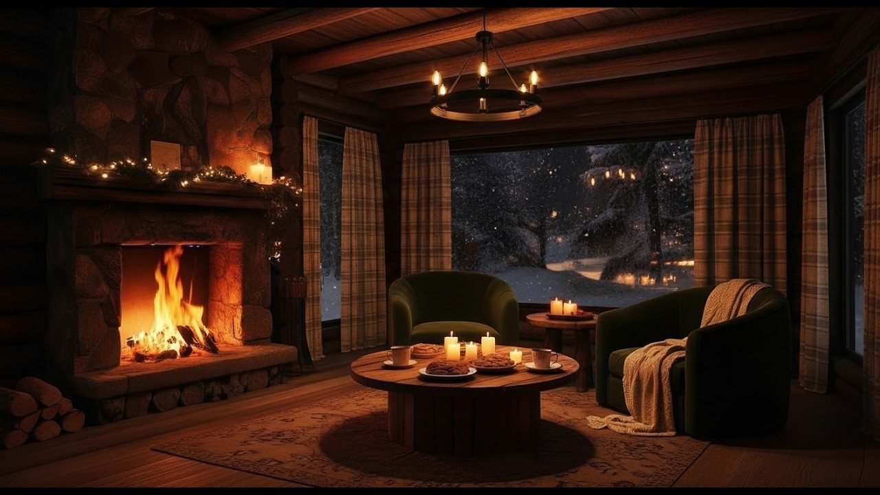 🔥 Cozy Fireplace Piano for Adults 40+ ❄️ Deep Relaxation, Stress Relief & Peaceful Winter Healing