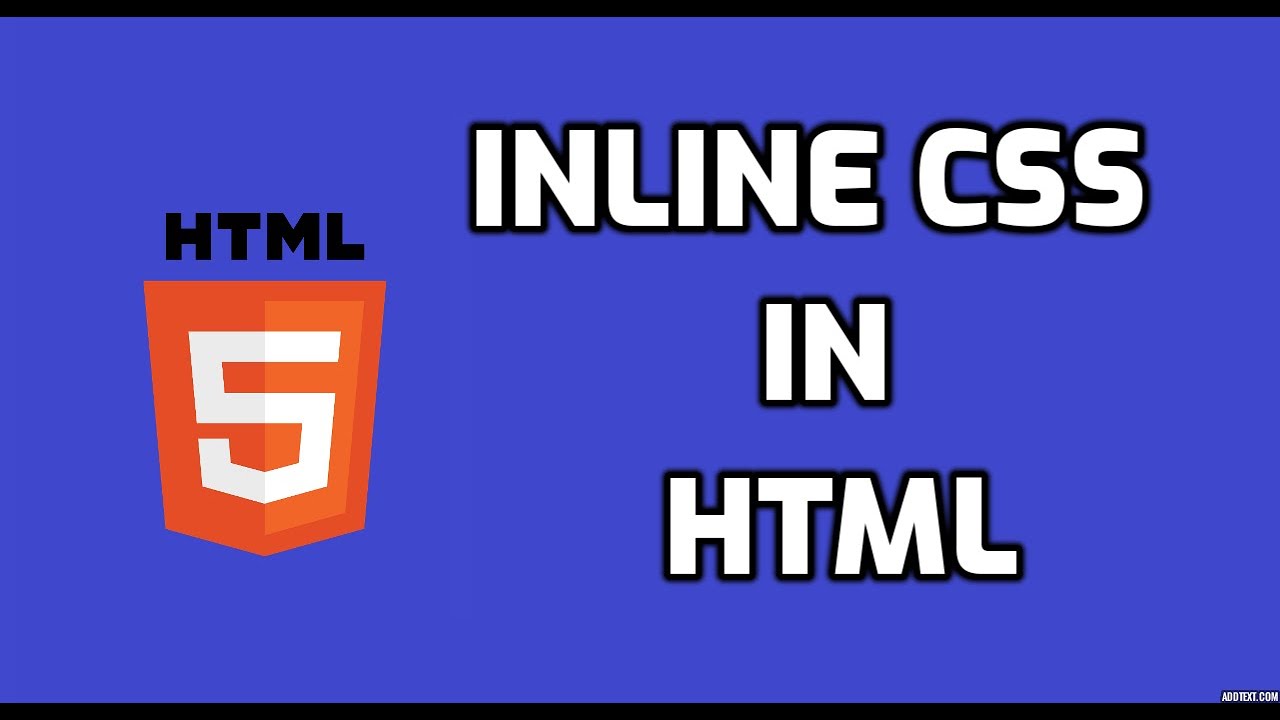 Inline CSS in HTML
