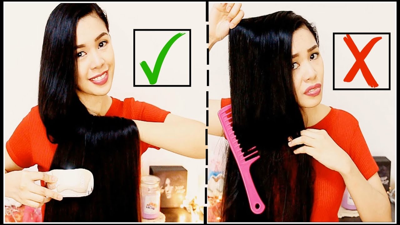 How To Properly Brush/ Comb & Detangle Knots on Your Hair To Avoid Breakage & Split Ends-Beautyklove