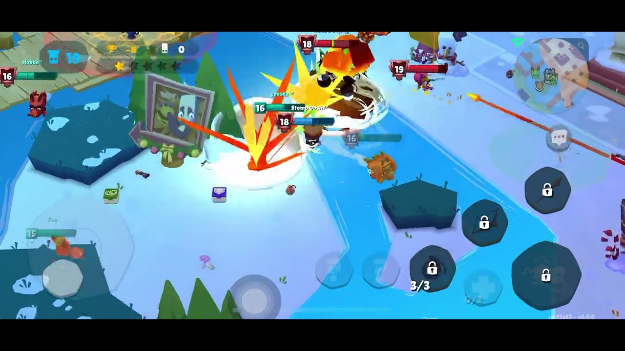 Vs Chaos clan! Max squad retreats, lures big team into 3-team fight, then kills all 10 by fountains!