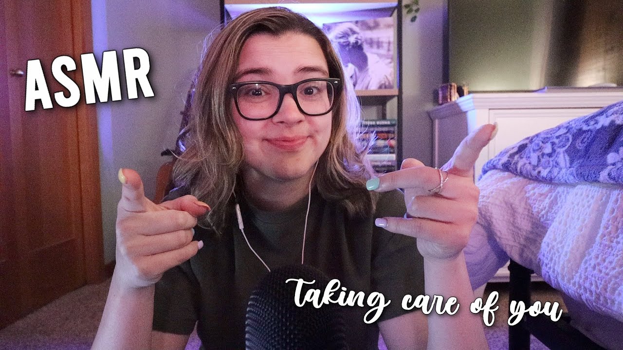 ASMR taking care of you 😇✨ plucking negative energy, tapping on books, etc.