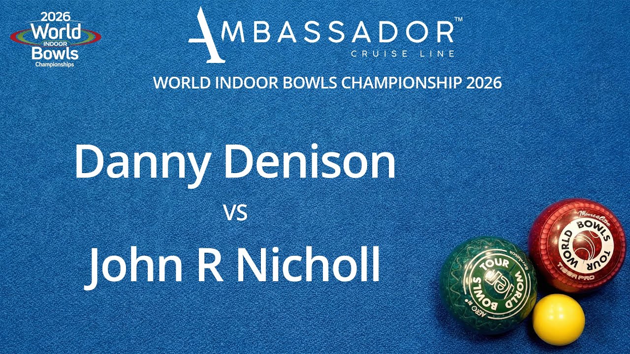 World Indoor Bowls Championship 2026 Danny Denison vs John R Nicholl - Day 16 Match 1