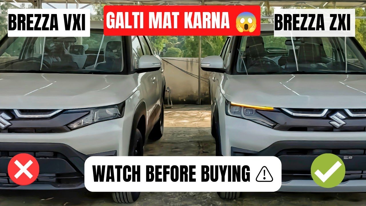 Maruti Brezza vxi vs zxi 2022 🔥 WHICH TO BUY?🤔 #brezza2022