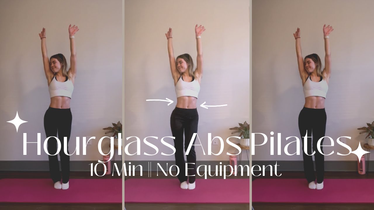 SMALL WAIST & ABS | Hourglass at Home Pilates Workout | 10 Minutes