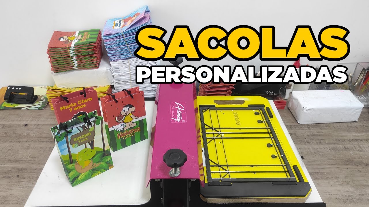 COMO FAZER SACOLAS DE PAPEL PERSONALIZADA