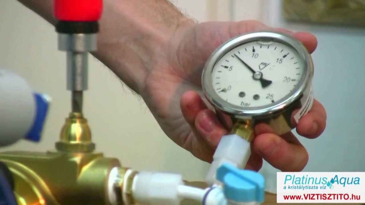 2.rész Víztisztító nyomáspróba 25 Bar - Platinus Aqua fordított-ozmózis víztisztító