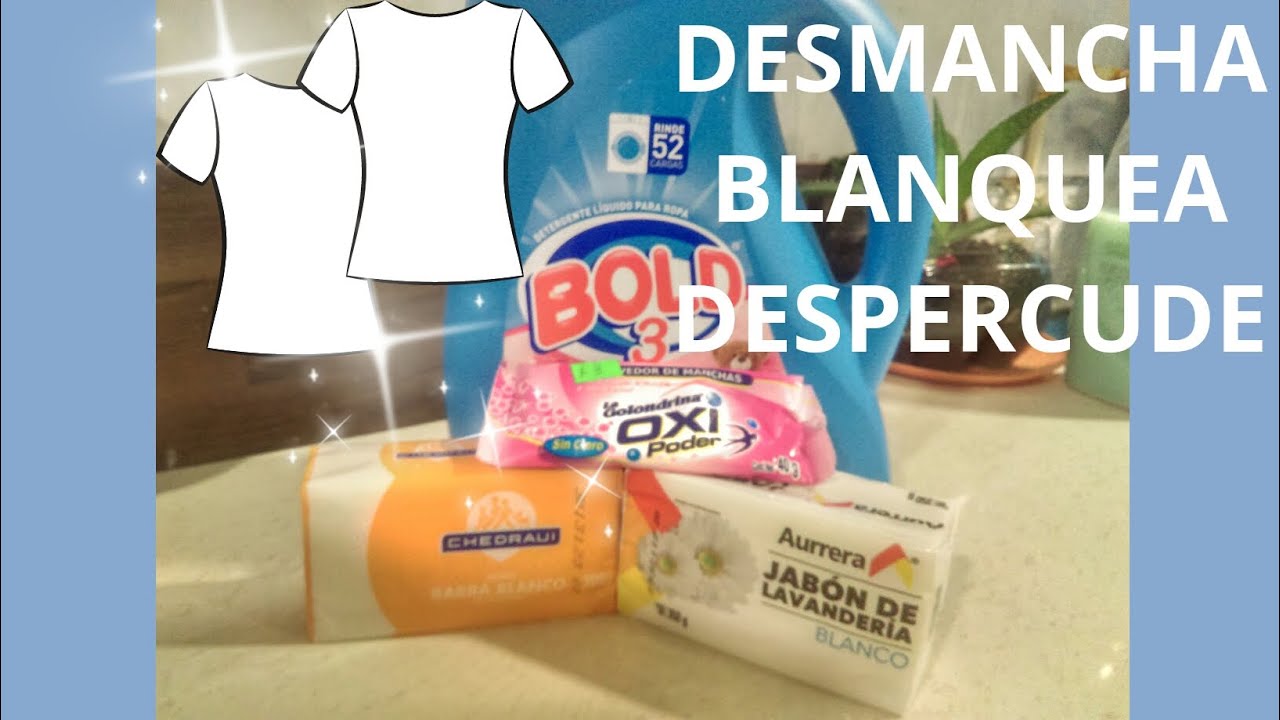 Desmancha y blanquea tu ropa en lavadora con una mezcla efectiva
