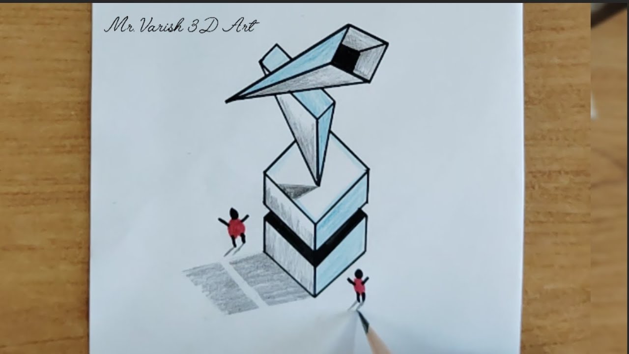 The top 3D Art easy drawing on paper | How to draw 3d 