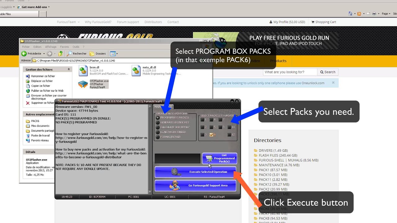 FuriousGold activate packs modules download and update