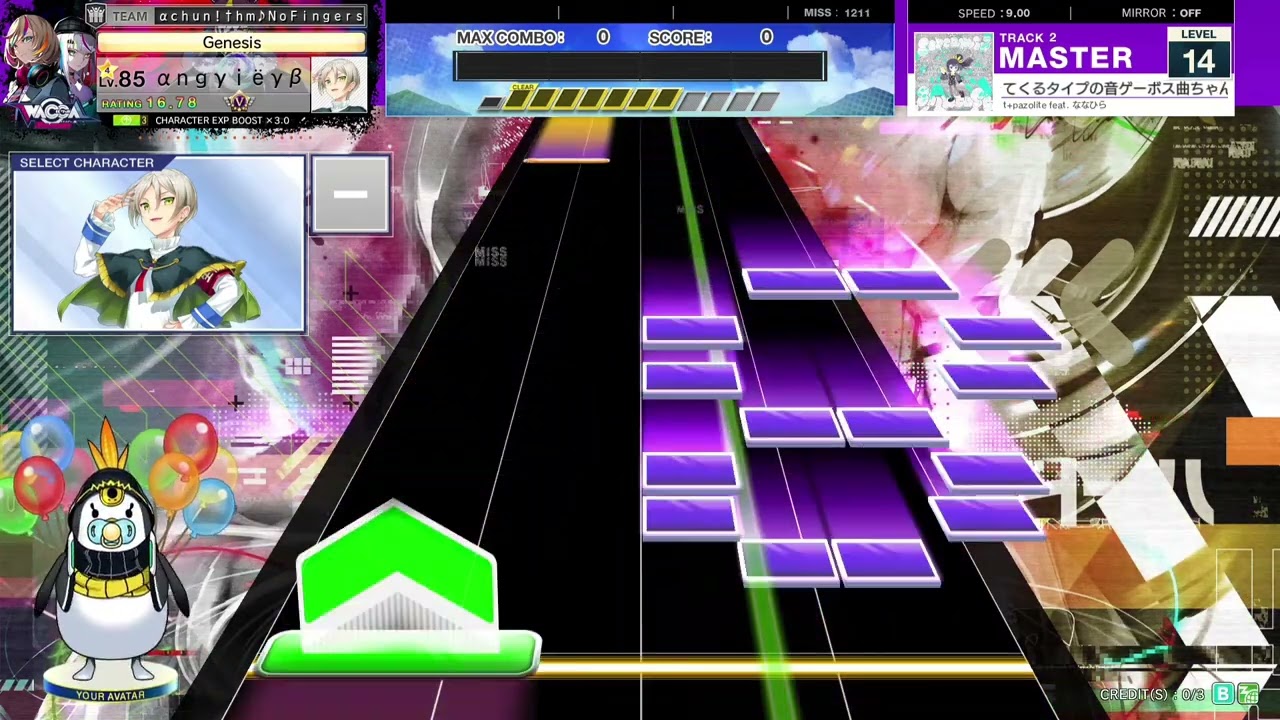 (9.0) めっちゃ煽ってくるタイプの音ゲーボス曲ちゃんなんかに負けないが？？？？？ MASTER(14) [CHUNITHM譜面確認60fps]