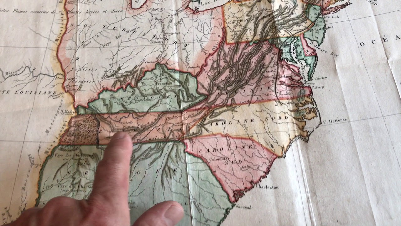 United States of North America 1803-25 Volney large scarce climate map