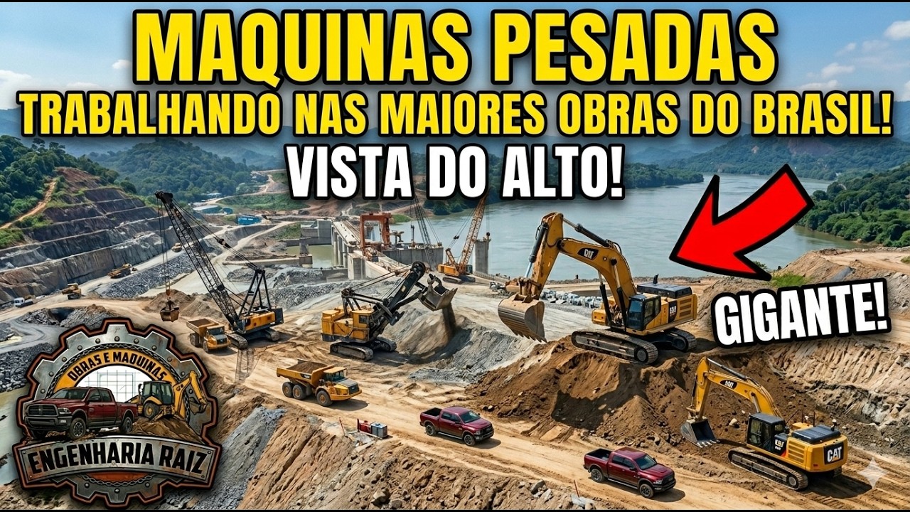MAQUINAS PESADAS TRABALHANDO NAS MAIORES OBRAS DO BRASIL! VISTA DO ALTO