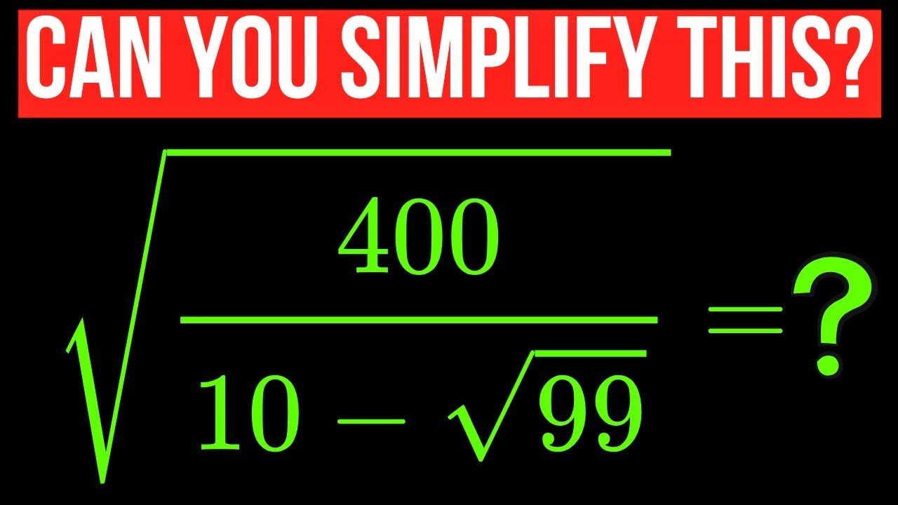 Can You Solve This in 60 Seconds? | Math Olympiad Mathematics