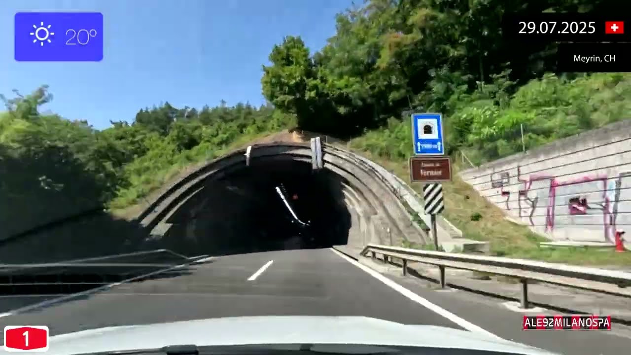 Driving from Genève (Switzerland) to Annecy (France) 29.07.2025 Timelapse x4