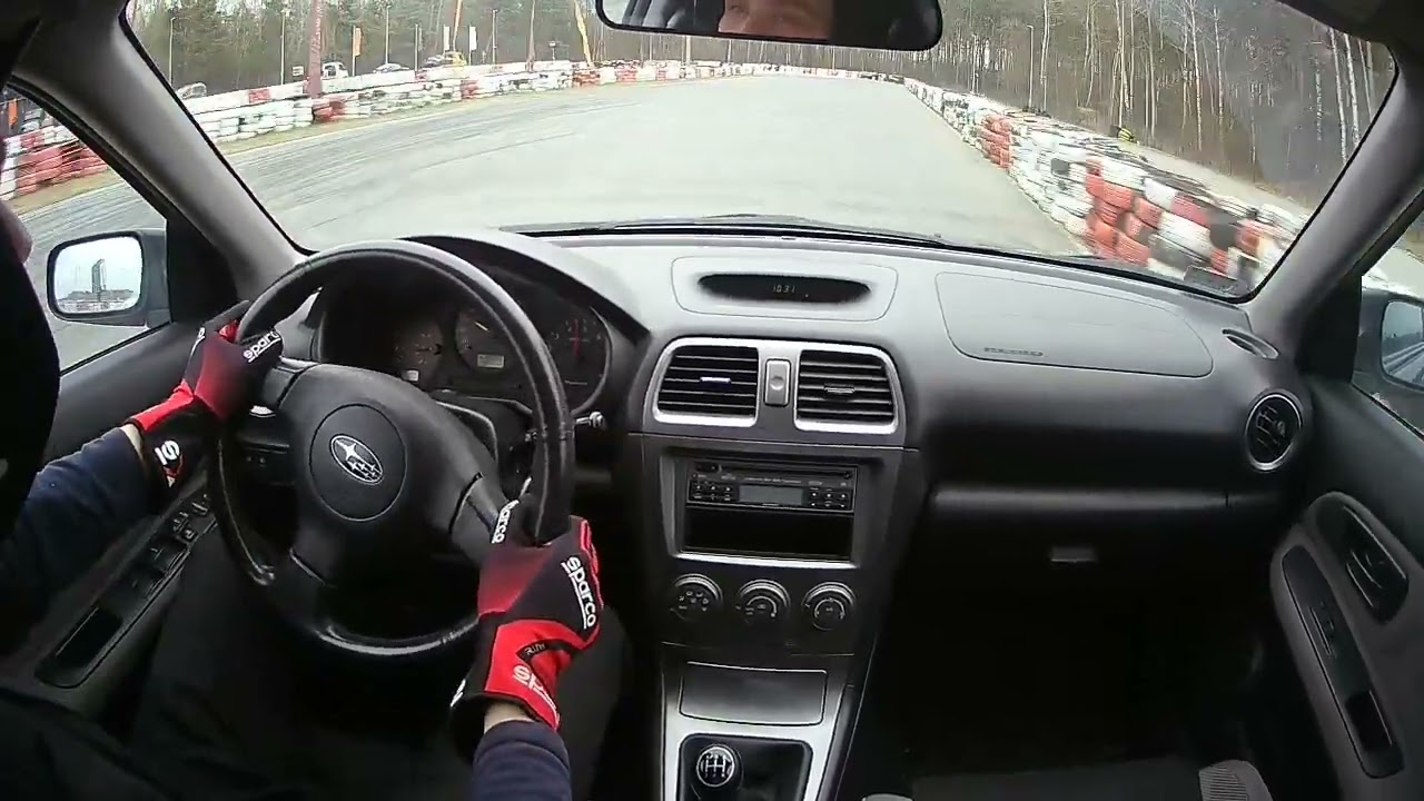 Tor Modlin - Subaru Impreza 2.0 160HP 2007 -  Track Day - Onboard 1 - Jazda po torze 04.03.2023