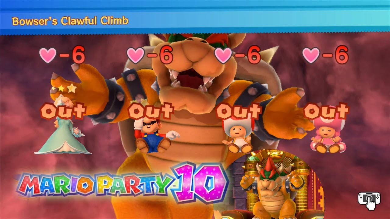 Mario Party 10 - Bowser Challenge - All Bowser Mini-Games - Rank 186 Legendary! #6