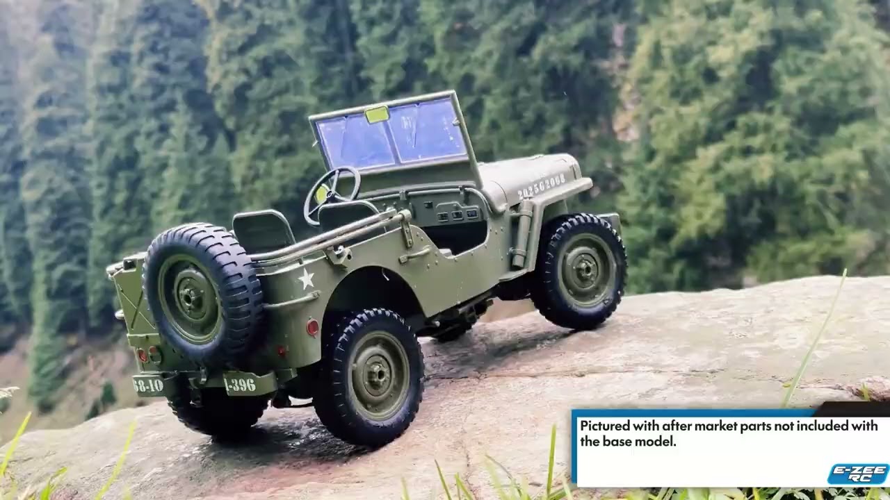 E-ZEE RC 1/10 4WD RC WILLYS JEEP WITH LED LIGHTS