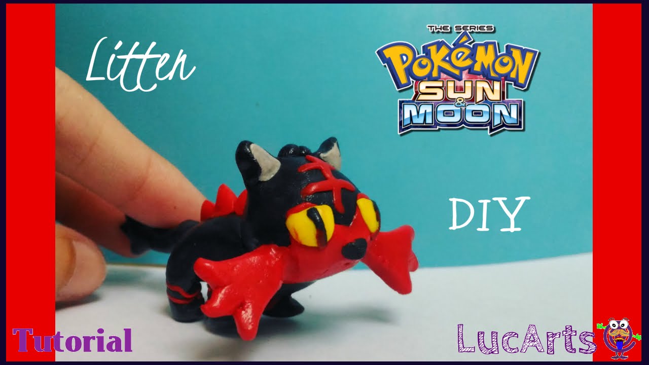 Pokémon Litten Polymer Clay Tutorial/ Litten con porcelana fría - plastilina
